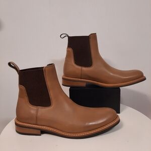 Nisilo The Carmen Chelsea Leather Boot Women's Size 11 Almond Brown Slip-on
